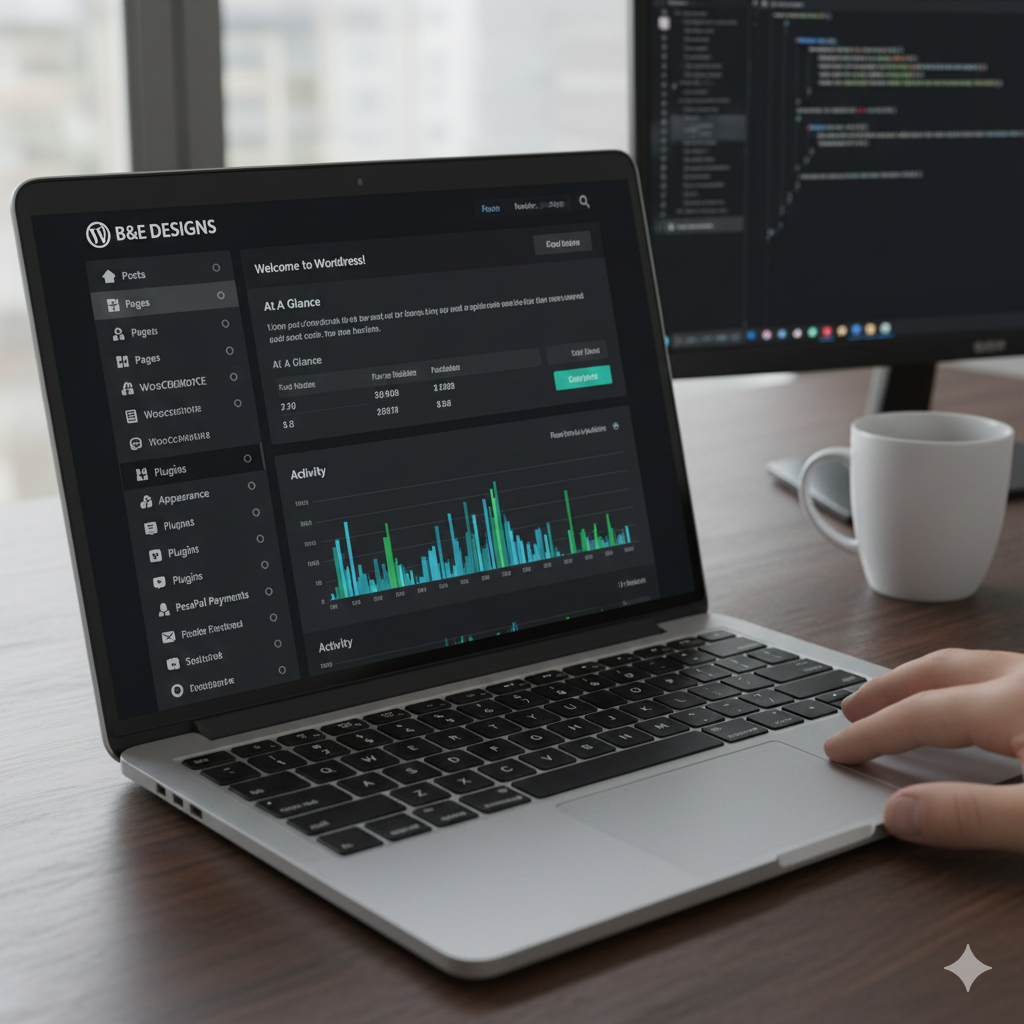 WordPress dashboard interface example