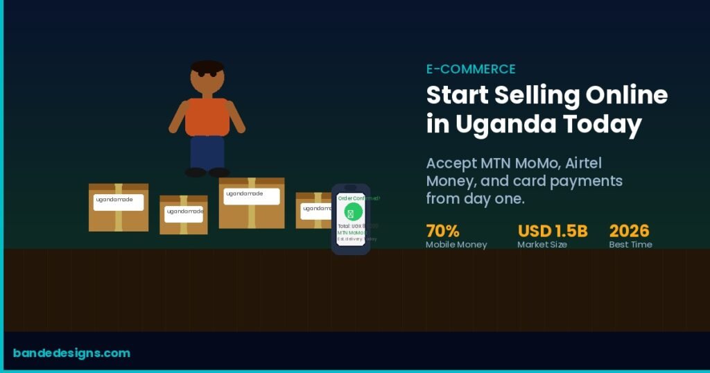 How to start an online store in Uganda shown by entrepreneur packaging products for delivery