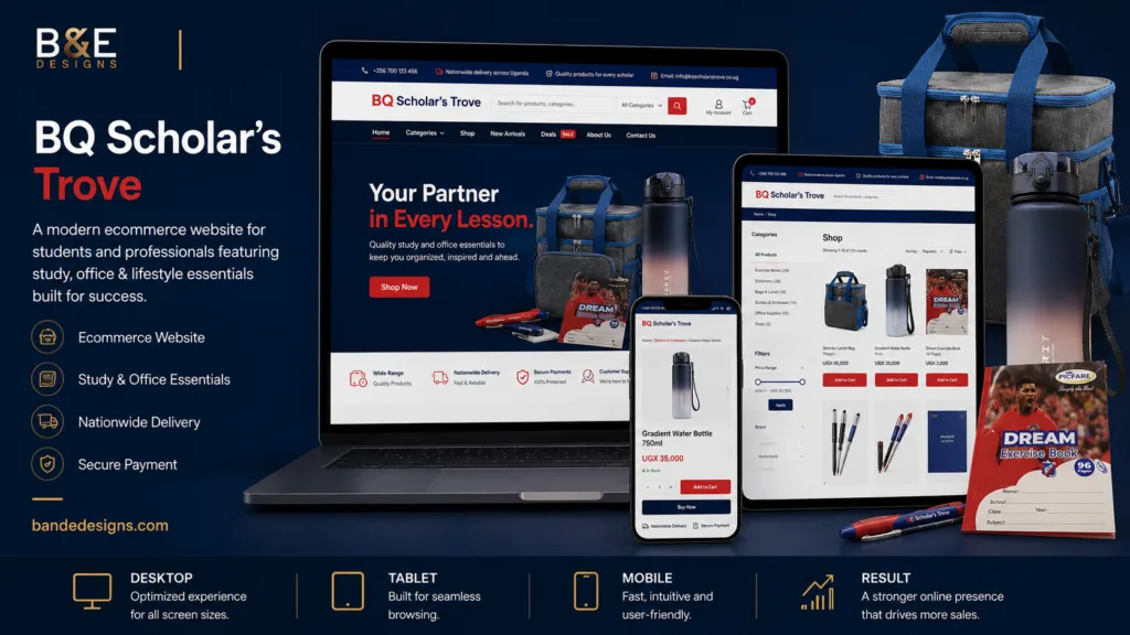 BQ Scholars Trove website by B&E Designs